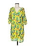 Britt Ryan 100% Silk Tropical Yellow Cocktail Dress Size 8 - photo 1