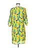 Britt Ryan 100% Silk Tropical Yellow Cocktail Dress Size 8 - photo 2