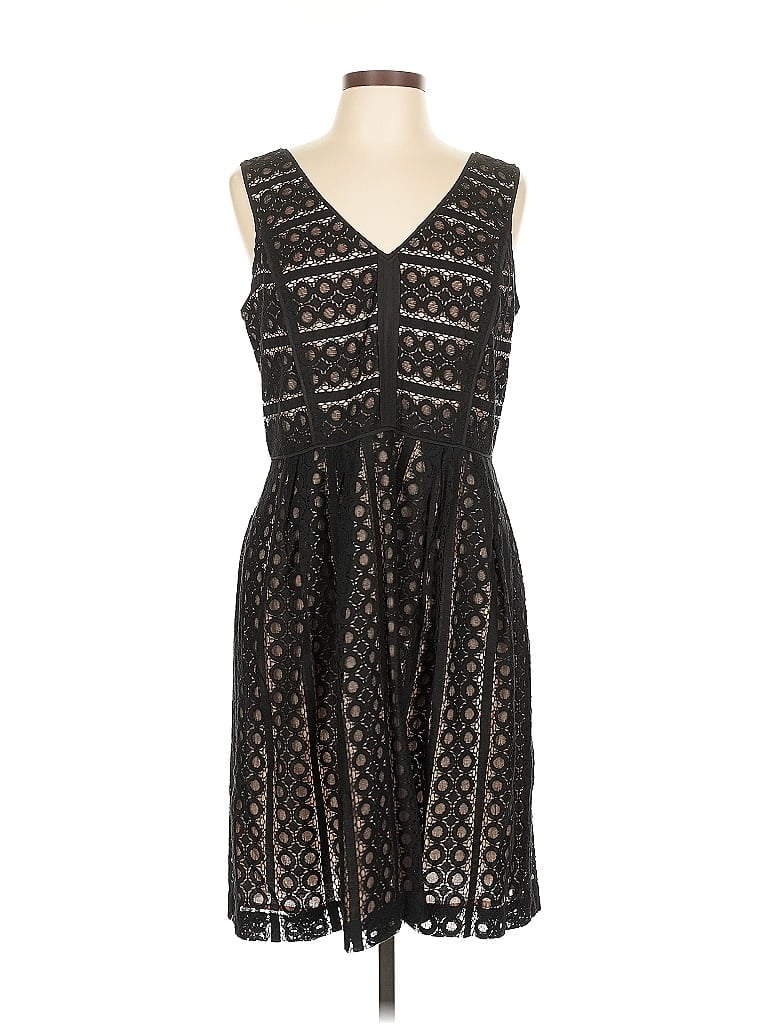 Pre-owned Ann Taylor Loft Cocktail Dress In Black