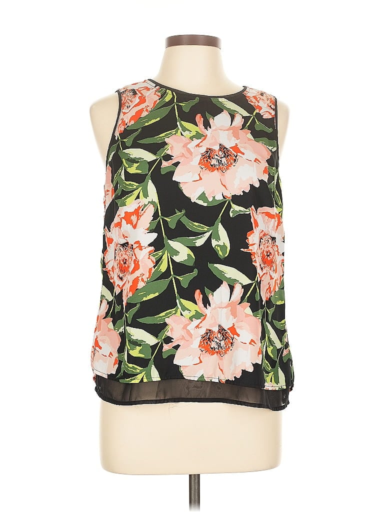 Pre-owned H&m Sleeveless Blouse In Black