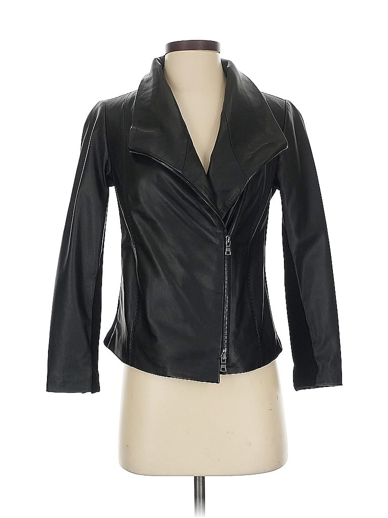 Pre-owned Vince Leather Jacket In Black