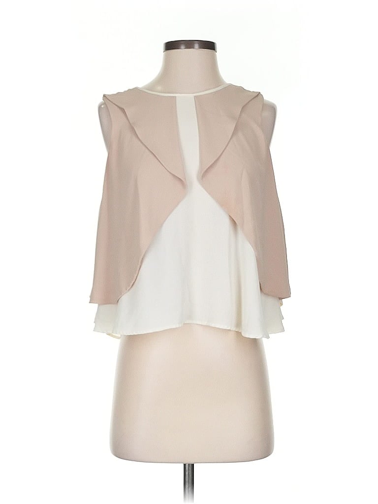 Pre-owned Zara Basic Sleeveless Blouse In White