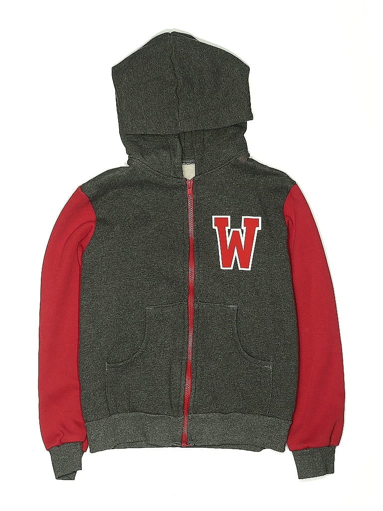 Pre-owned Assorted Brands Kids' Zip Up Hoodie In Gray