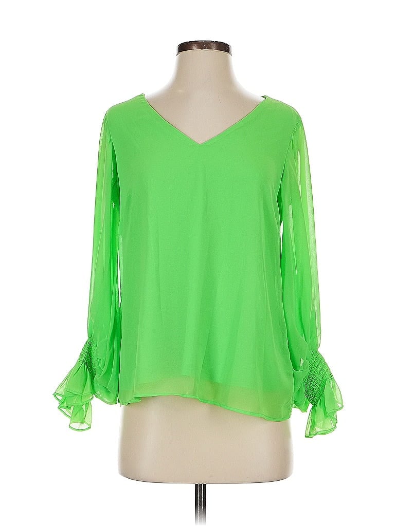 Pre-owned 1.state 3/4 Sleeve Blouse In Green