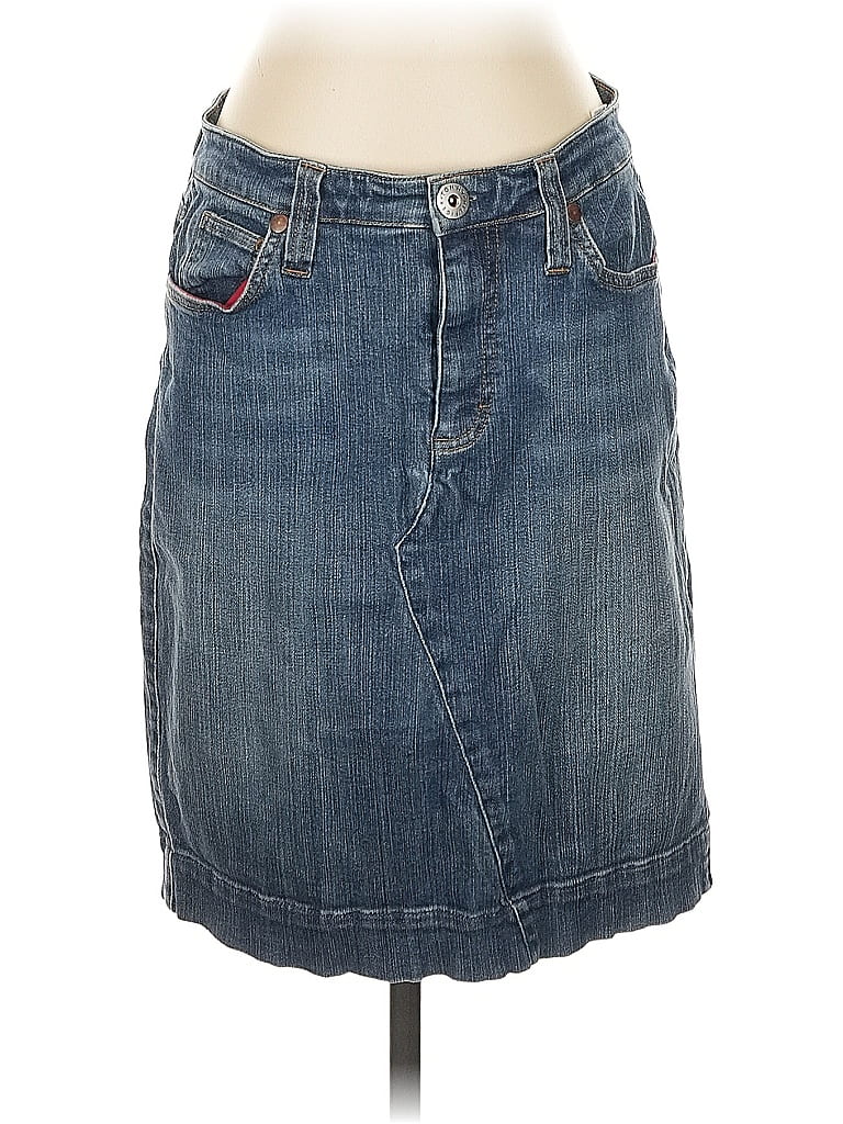 Pre-owned Tommy Hilfiger Denim Skirt In Blue