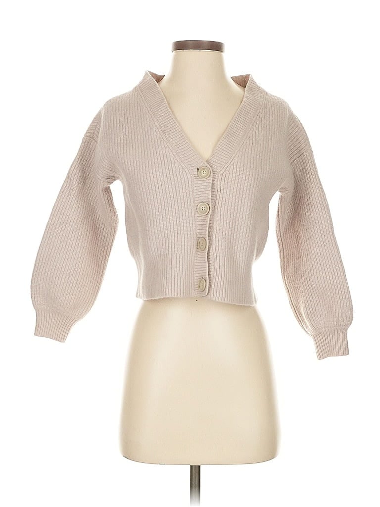 Pre-owned The Group By Babaton Wool Cardigan Sweater In Brown