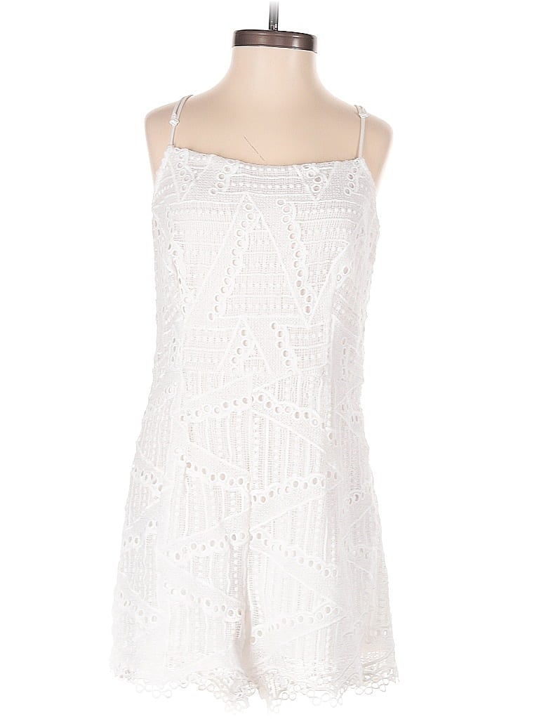 Pre-owned Sugar Lips Romper In White