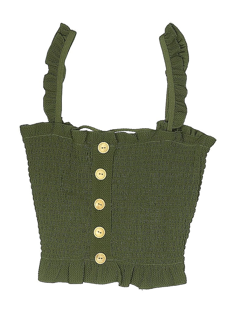 Pre-owned Assorted Brands Swimsuit Top Green Swimwear