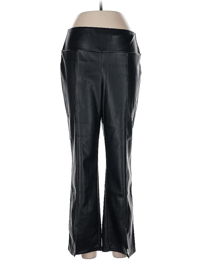 Pre-owned Bagatelle Faux Leather Pants In Black