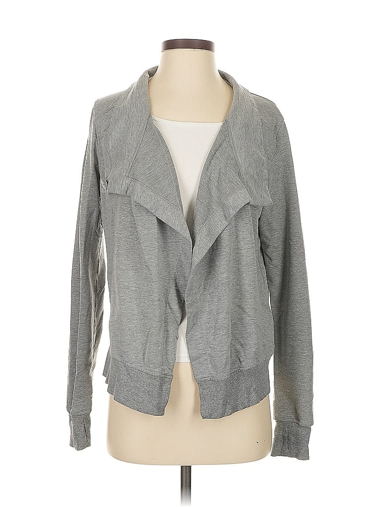 Pre-owned Danskin Cardigan Sweater In Gray