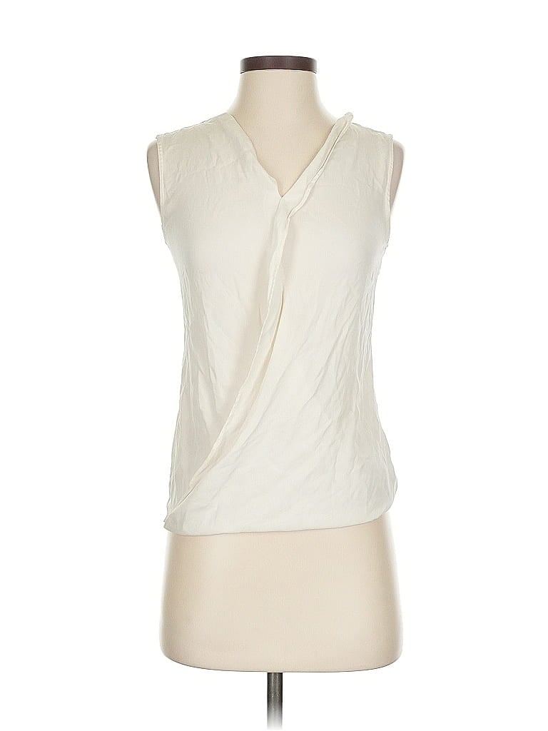 Pre-owned Theory Sleeveless Blouse In White