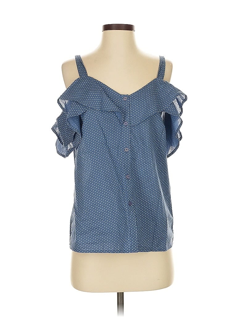 Pre-owned Paige Sleeveless Blouse In Blue