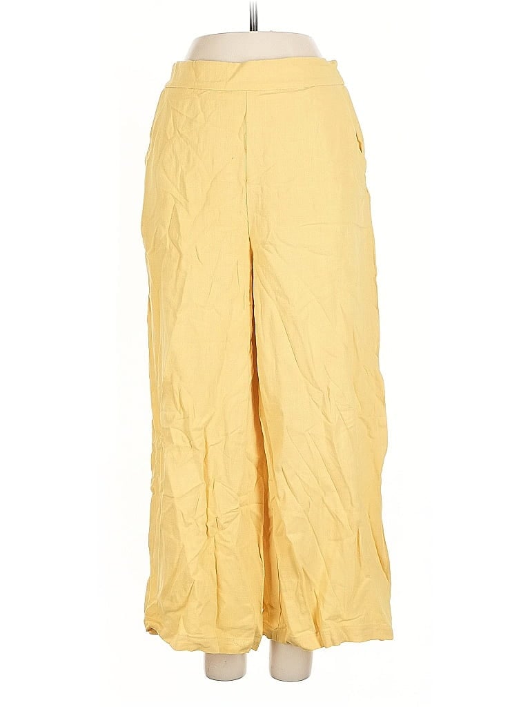 Pre-owned Unbranded Casual Pants In Yellow