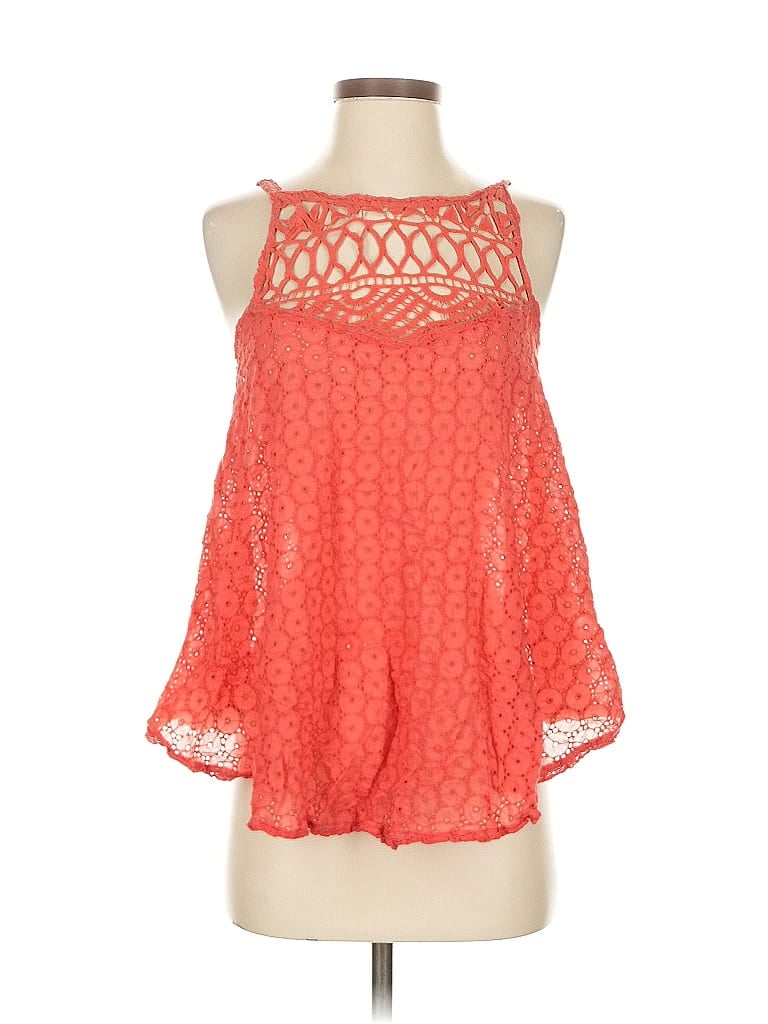 Pre-owned Free People Sleeveless Blouse In Orange