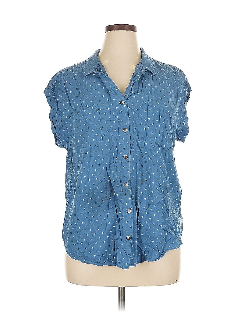 JACHS GIRLFRIEND Pre-owned Short Sleeve Blouse In Blue
