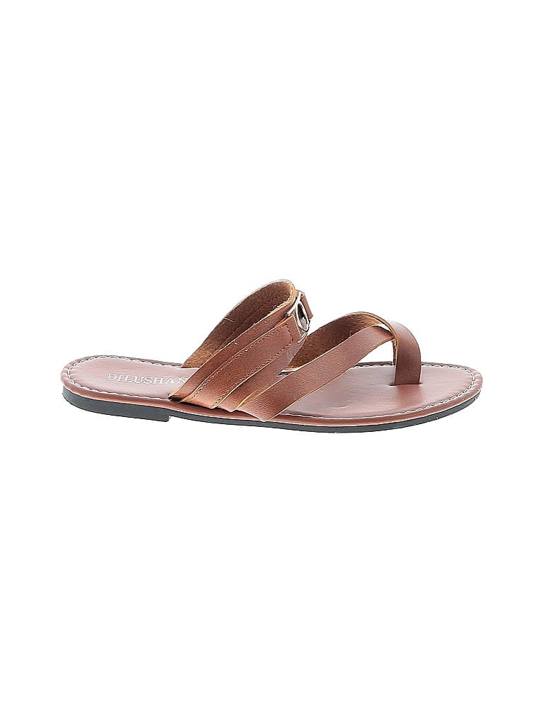 Pre-owned Assorted Brands Sandals In Brown