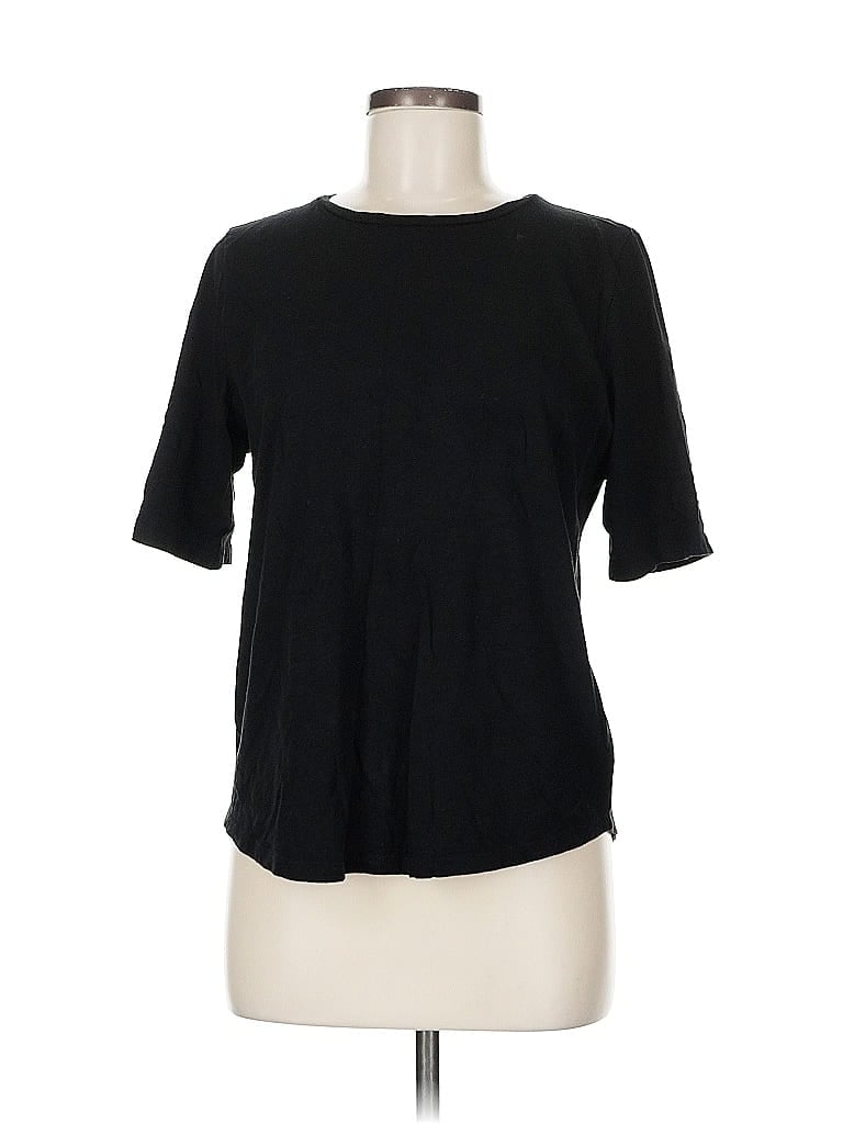 Pre-owned Eileen Fisher Short Sleeve T-shirt In Black