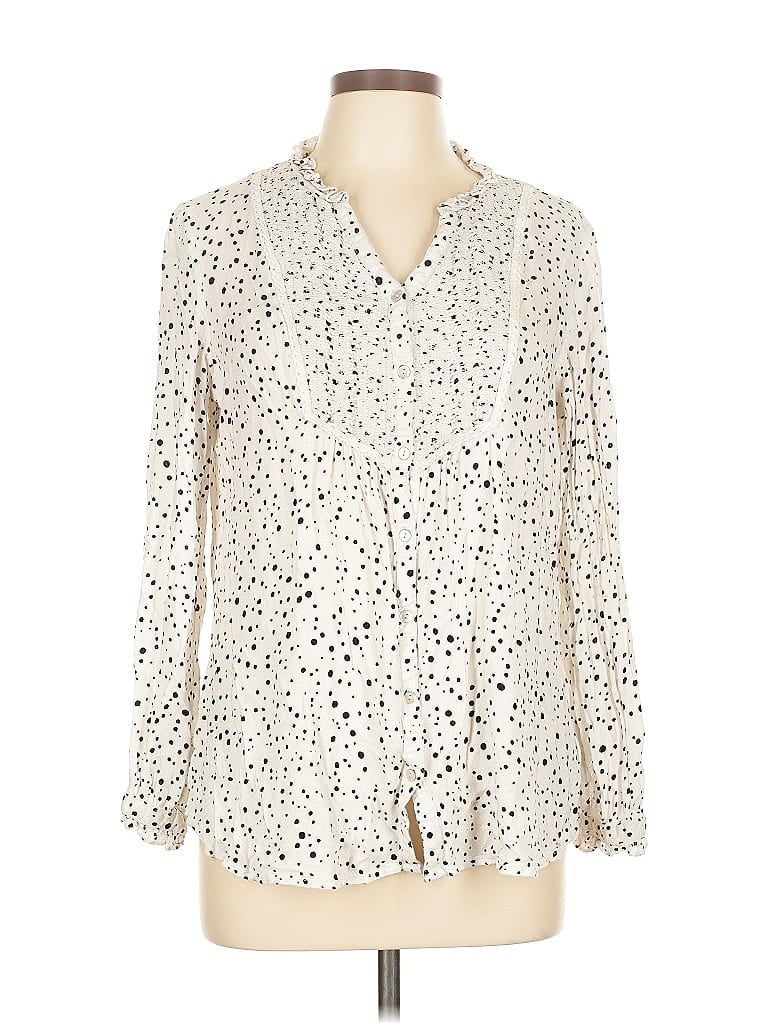 Pre-owned Vintage X America Long Sleeve Blouse In White