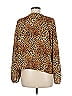 Blue Rain 100% Polyester Animal Print Brown Long Sleeve Blouse Size M - photo 2