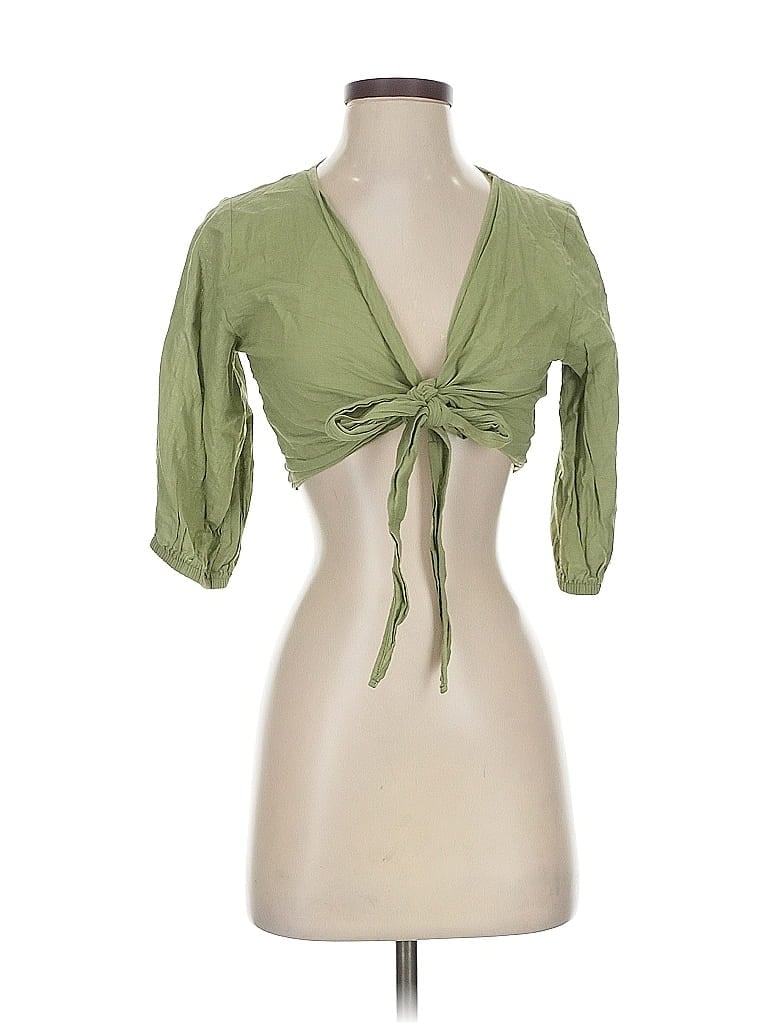 ASSORTED BRANDS Pre-owned 3/4 Sleeve Blouse In Green