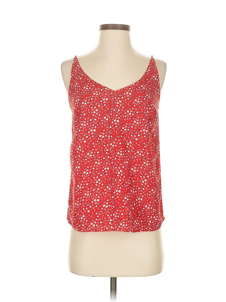 Banana Republic Factory Store Sleeveless Top Red Sweetheart Neckline Tops