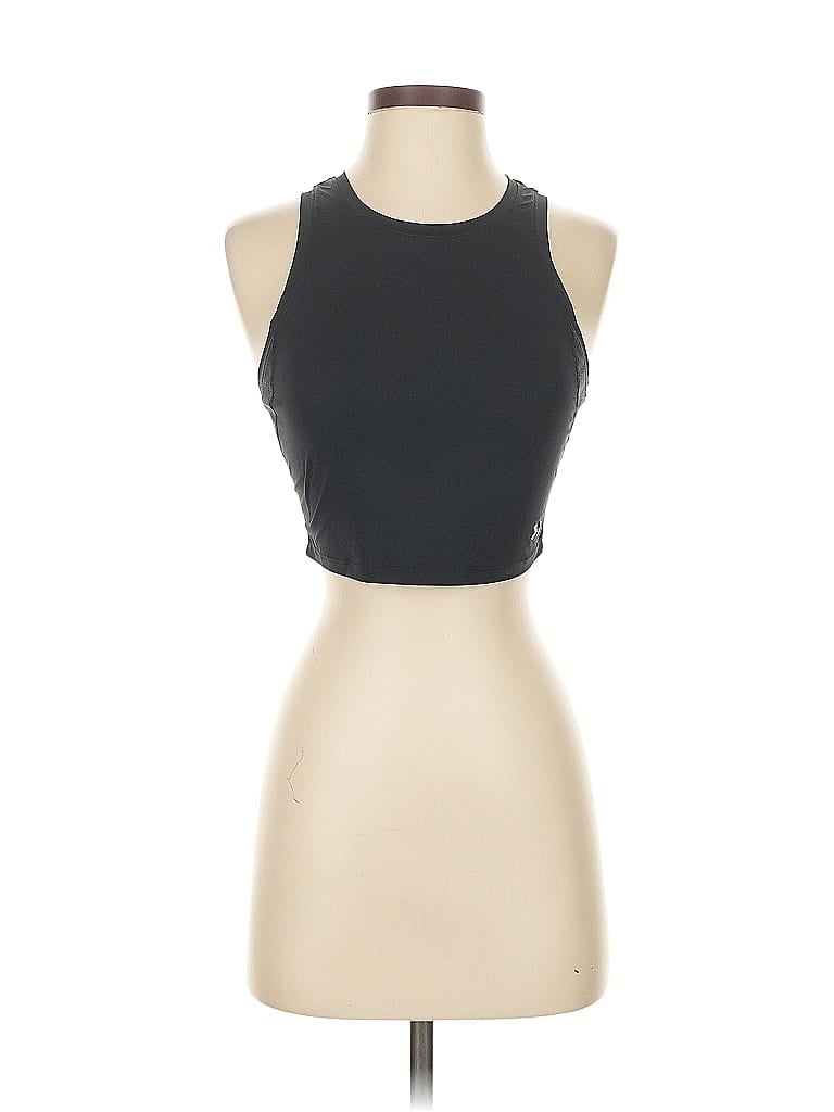 Pre-owned Under Armour Tank Top Black Halter Neckline Tops