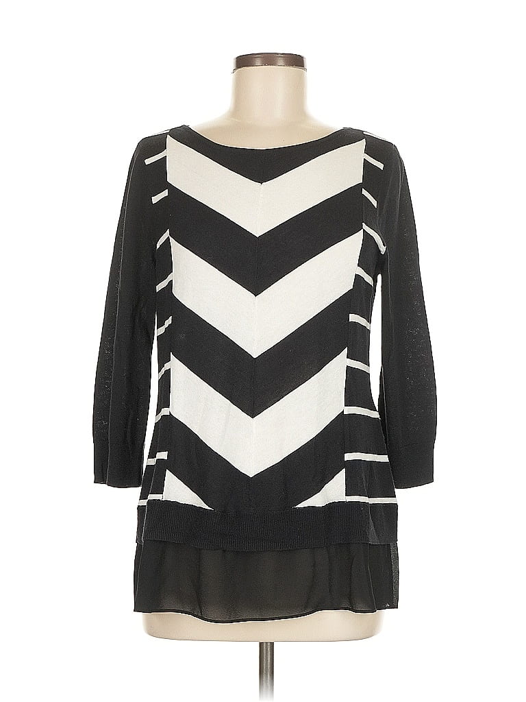 Pre-owned Chico's Pullover Sweater In Black