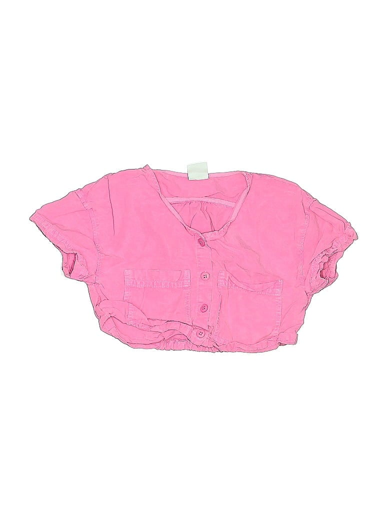 Pre-owned Zara Kids' Short Sleeve Blouse In Pink