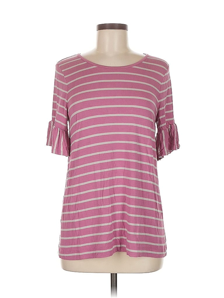 Click to view more detailed imagery on our partner's website Pre-owned Philosophy Republic Clothing Short Sleeve Top Pink Boatneck Tops