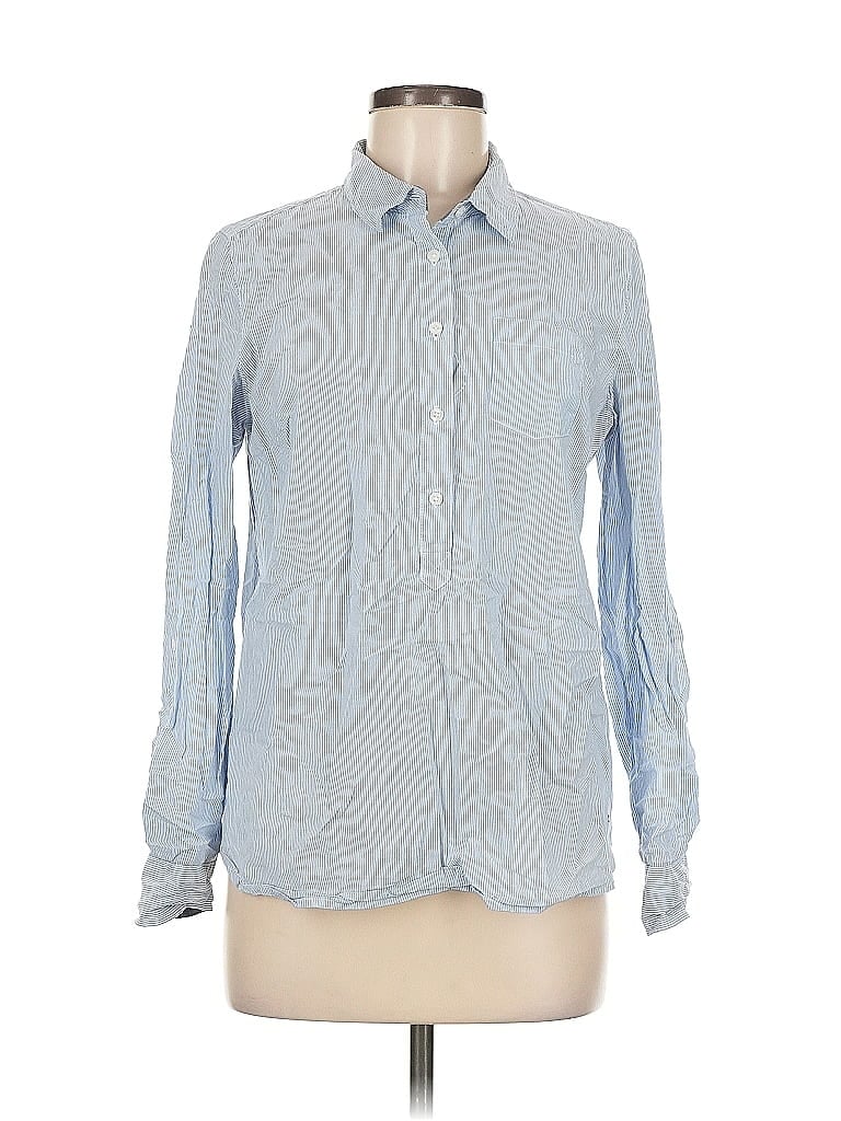 Pre-owned Tommy Hilfiger Long Sleeve Button Down Shirt In Blue