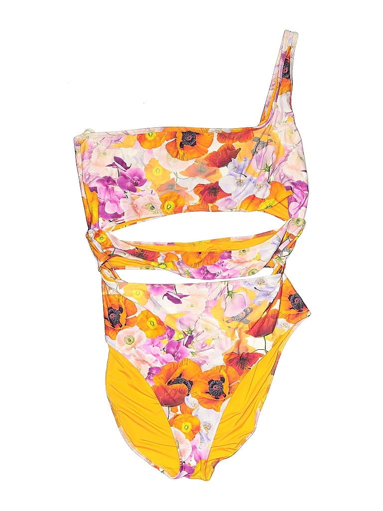 Pre-owned Aerie One Piece Swimsuit In Yellow