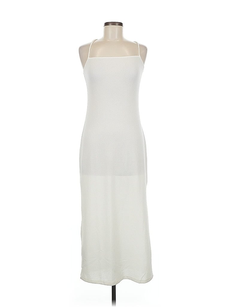 Pre-owned Mng Casual Dress In White