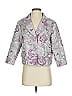 Anna Sui 100% Polyester Floral Purple Blazer Size 2 - photo 1