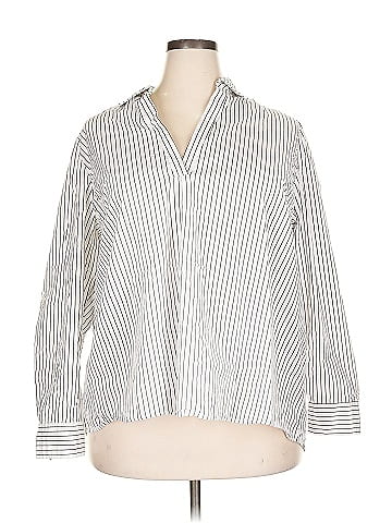 Lane Bryant Outlet 3/4 Sleeve Button-Down Shirt (view 1)