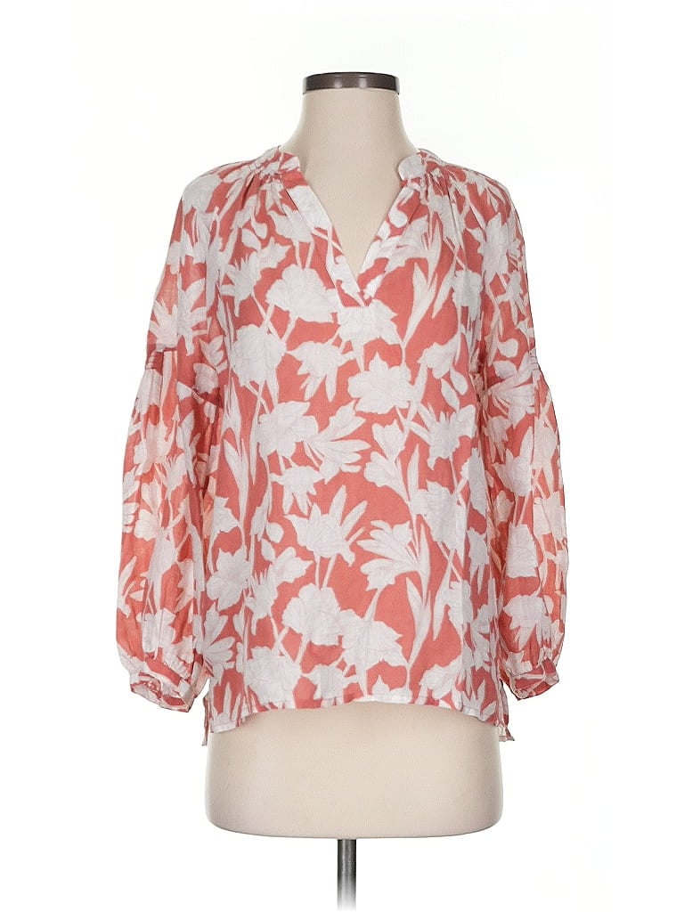 Click to view more detailed imagery on our partner's website Pre-owned Caslon 3/4 Sleeve Blouse In Pink
