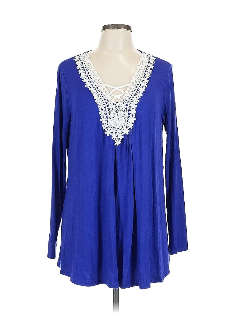 Click to view more detailed imagery on our partner's website Pre-owned White Birch Long Sleeve Blouse In Blue