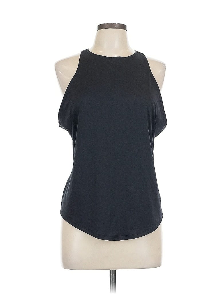 Pre-owned Under Armour Tank Top Black Halter Neckline Tops