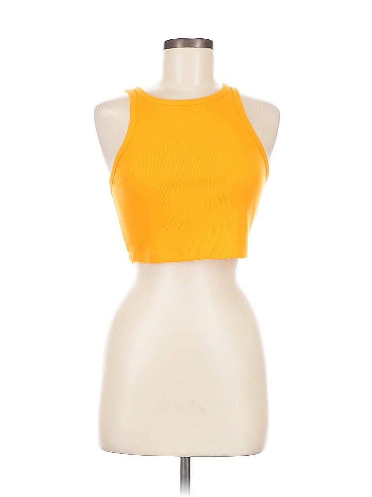 Pre-owned Wild Fable Tank Top Yellow Halter Neckline Tops
