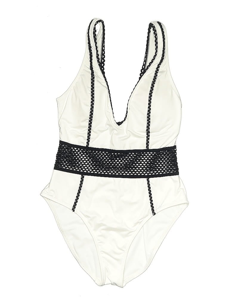 Click to view more detailed imagery on our partner's website Pre-owned Kenneth Cole New York One Piece Swimsuit In White