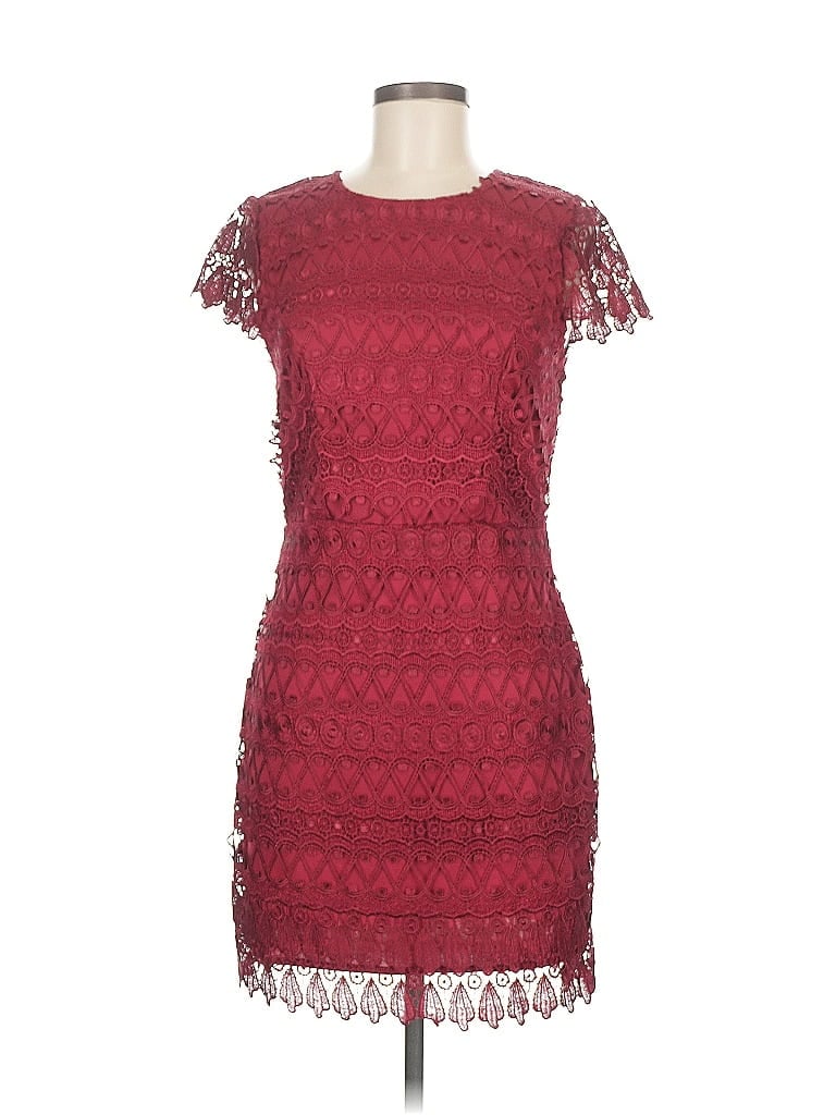 Pre-owned Dainty Hooligan Cocktail Dress In Burgundy