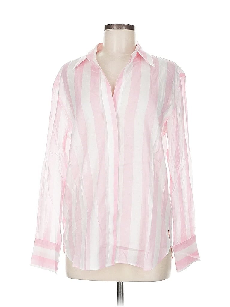 Pre-owned Mng Long Sleeve Blouse In Pink