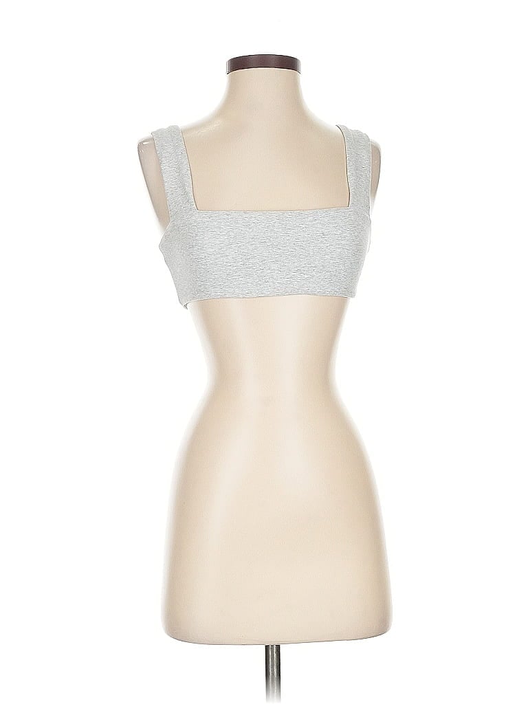 Click to view more detailed imagery on our partner's website Pre-owned Onia Tank Top Silver Strapless Neckline Tops