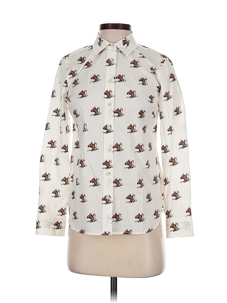 Click to view more detailed imagery on our partner's website Pre-owned Talbots Long Sleeve Blouse In White