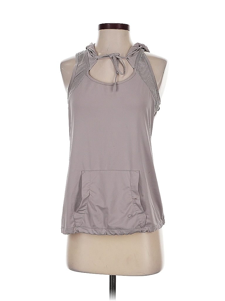 Pre-owned Gap Body Tank Top Gray Halter Neckline Tops