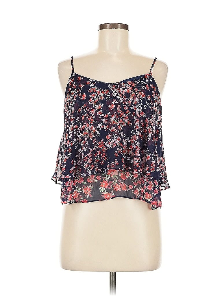 Pre-owned Express Sleeveless Blouse In Blue