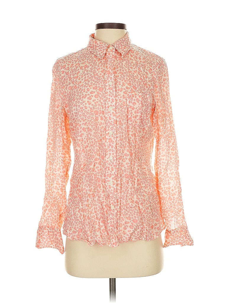 GAP Pre-owned Long Sleeve Blouse In Orange