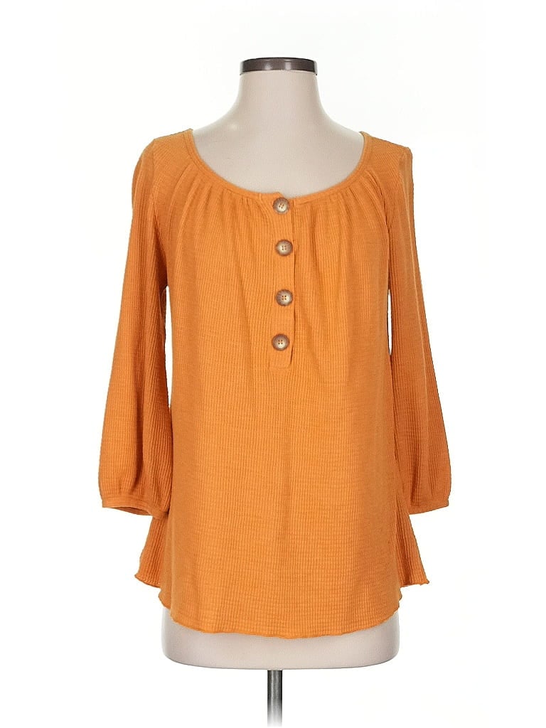T.LA Pre-owned 3/4 Sleeve Blouse In Orange