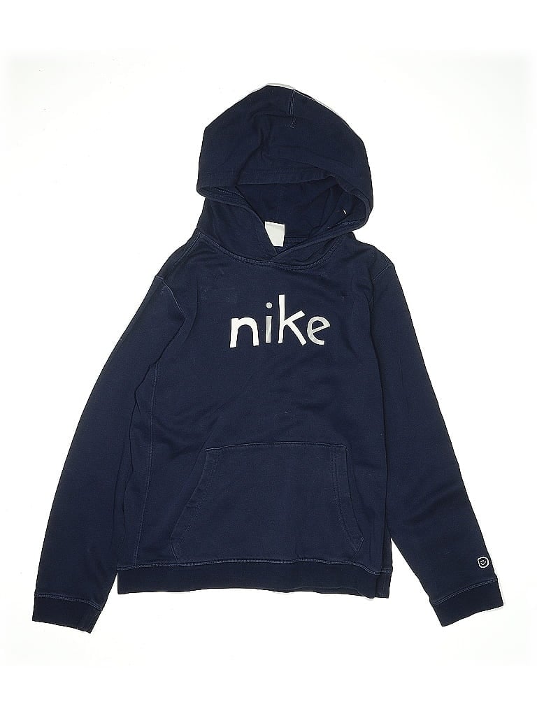 Pre-owned Nike Kids' Pullover Hoodie In Blue