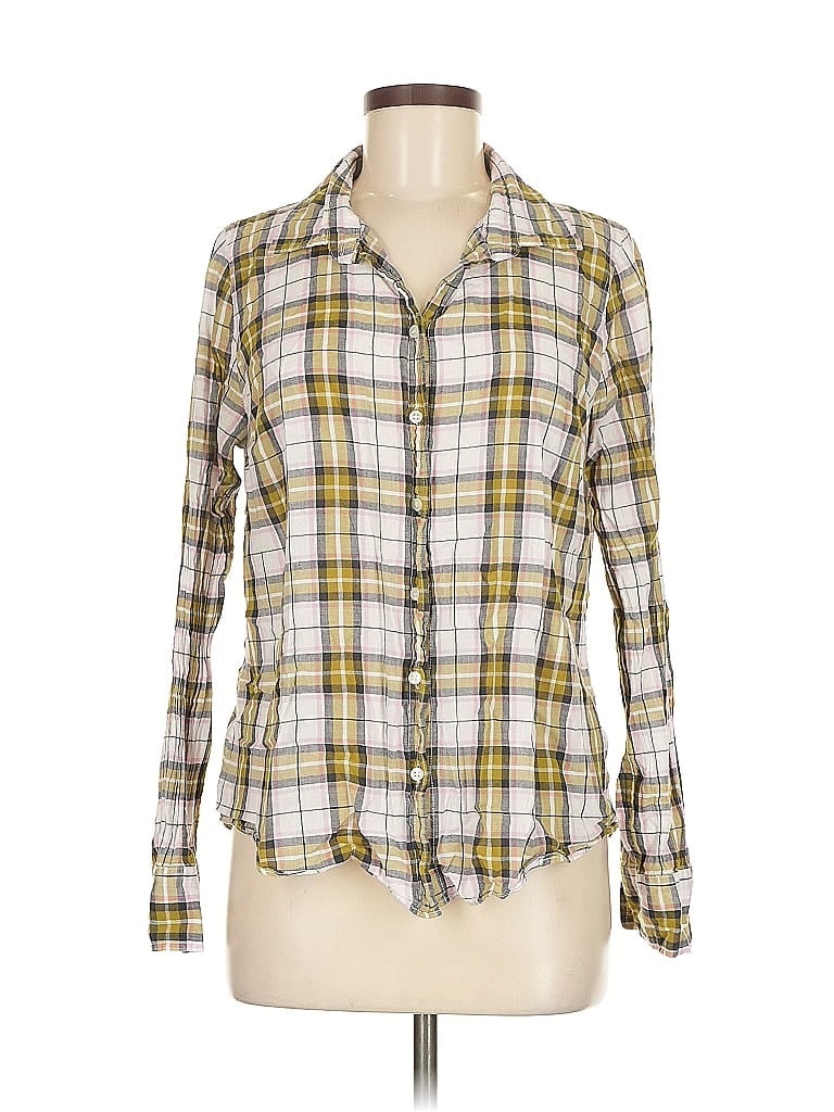 Pre-owned J.crew Factory Store Long Sleeve Button Down Shirt In Yellow