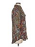 Premise Studio 100% Polyester Paisley Gray Long Sleeve Blouse Size 6 - photo 4
